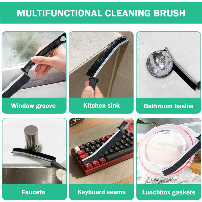 Crevice Cleaning Tool Window Groove Cleaning Brush Bathroom Gap Cleaning Brush Hard Bristle Crevice Cleaning Brush 9.3L X 5W X 0.8H